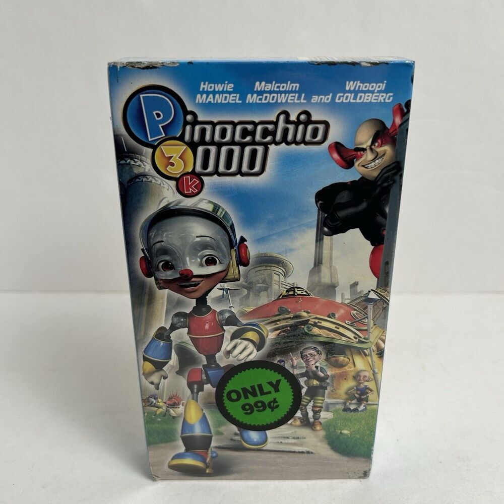 Pinocchio 3000 VHS 2005 Malcolm McDowell Howie Mandel Whoopi Goldber RARE SEALED - Picture 1 of 6